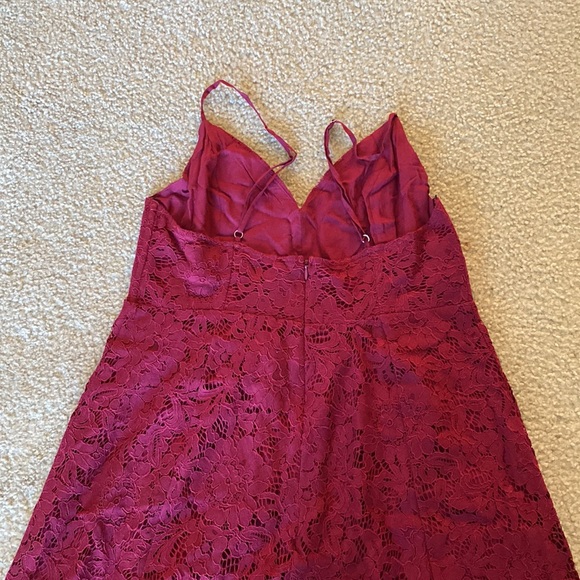 Lulus Red Lace Dress, size Large - Picture 6 of 6